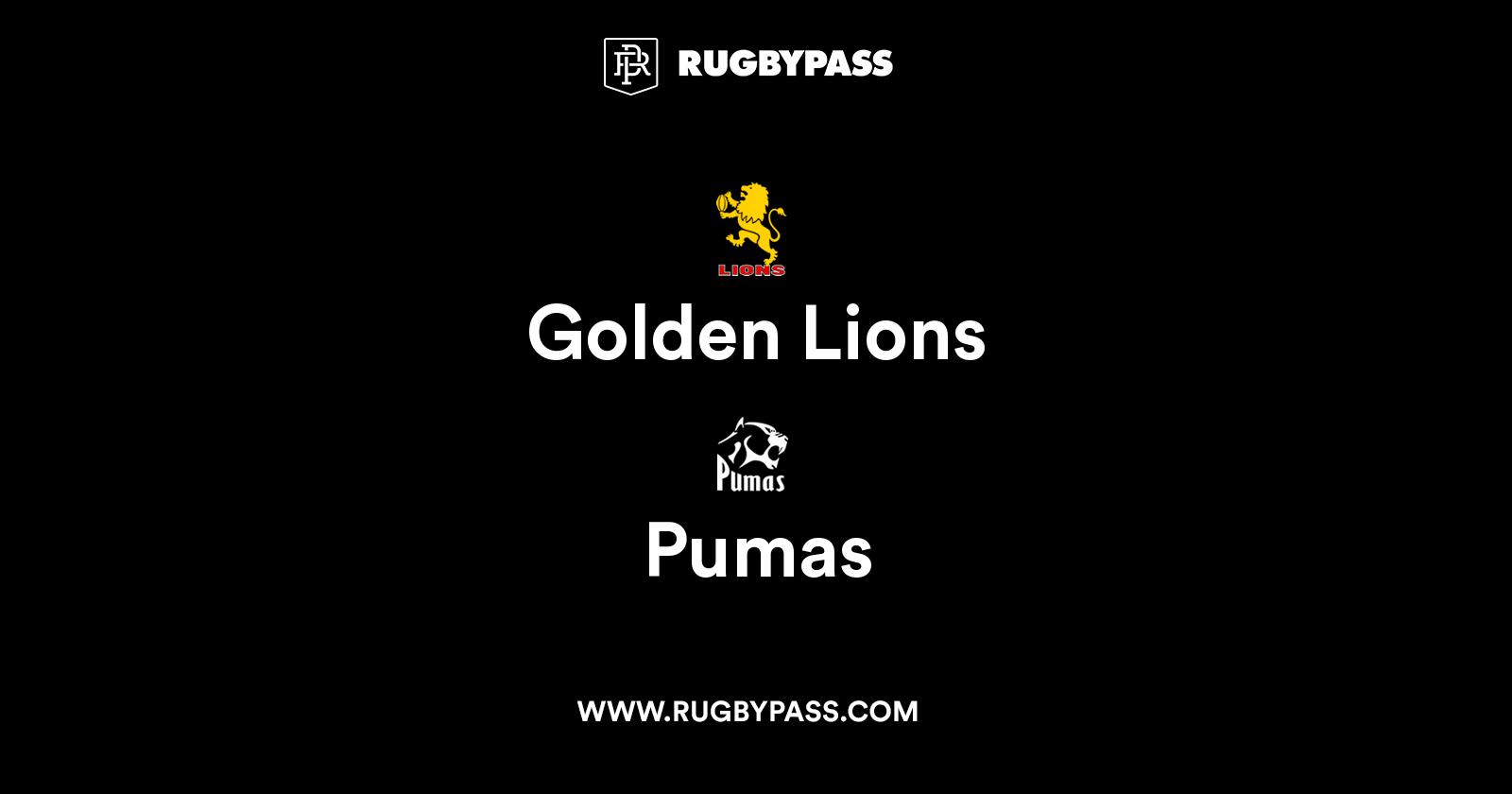 Golden Lions vs Pumas Live & Latest Rugby Union Scores & Results RugbyPass