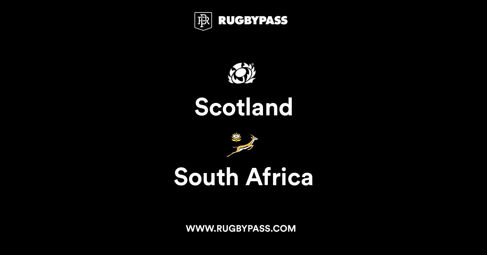 Scotland vs South Africa Live & Latest Rugby Union Scores & Results