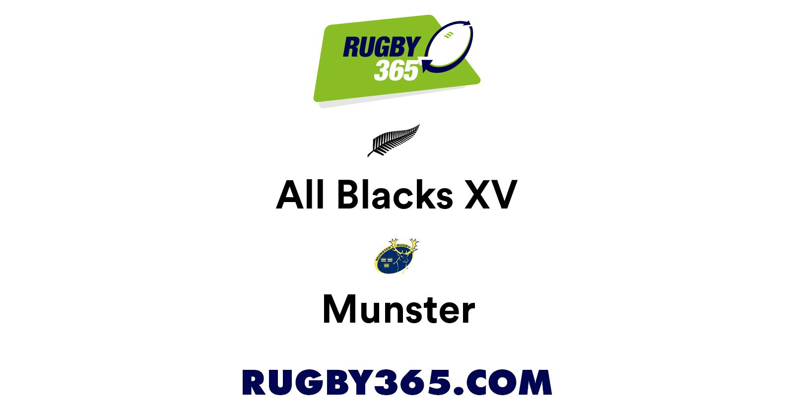 All Blacks XV vs Munster Live & Latest Rugby Union Scores & Results