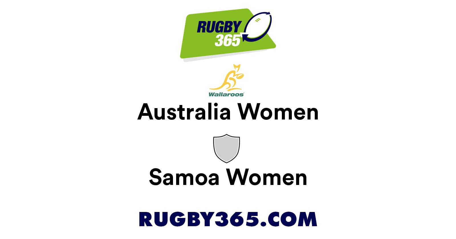 Australia Women vs Samoa Women | Head to Head Stats | Rugby 365