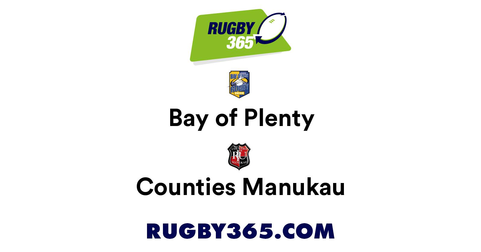 Bay of Plenty vs Counties Manukau Live & Latest Rugby Union Scores