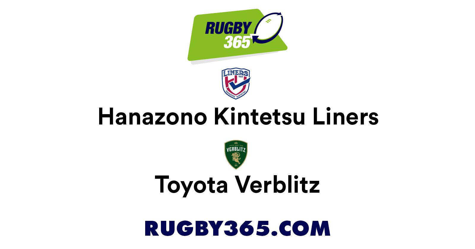 Hanazono Kintetsu Liners vs Toyota Verblitz Live & Latest Rugby Union