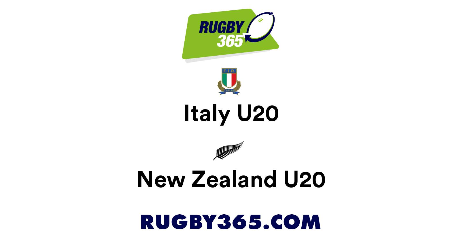 Italy U20 vs New Zealand U20 | Live Table & Log | Rugby 365
