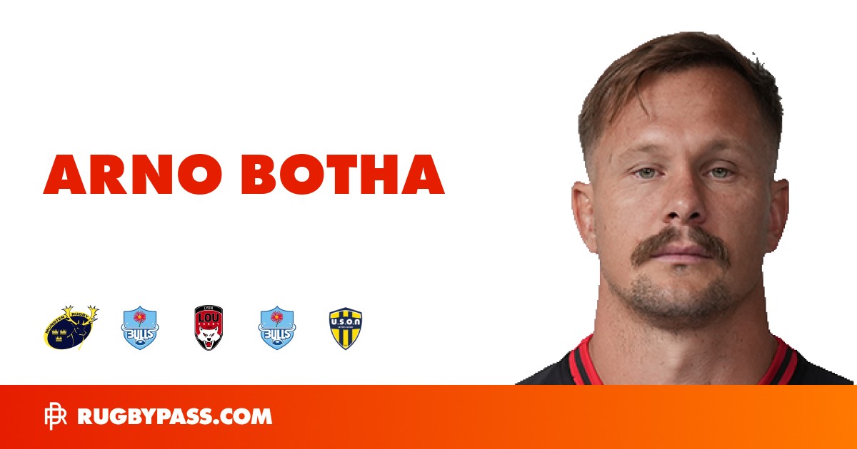 Arno Botha Rugby Bio | News, Stats, Age, Height & Team | RugbyPass