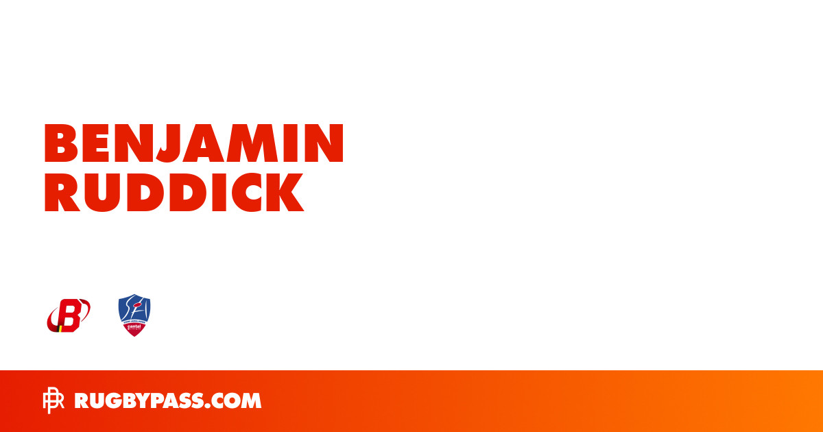 Benjamin Ruddick Rugby Bio | News, Stats, Age, Height & Team | RugbyPass