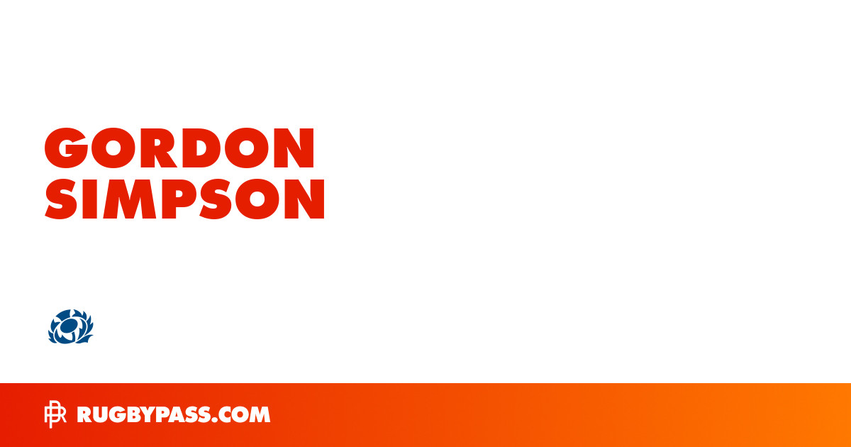 Gordon Simpson Rugby Bio | News, Stats, Age, Height & Team | RugbyPass