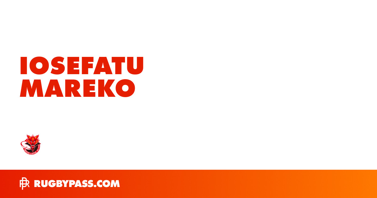 Iosefatu Mareko Rugby Bio | News, Stats, Age, Height & Team | RugbyPass
