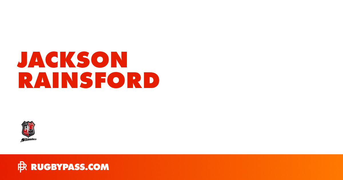 Jackson Rainsford Rugby Bio | News, Stats, Age, Height & Team | RugbyPass