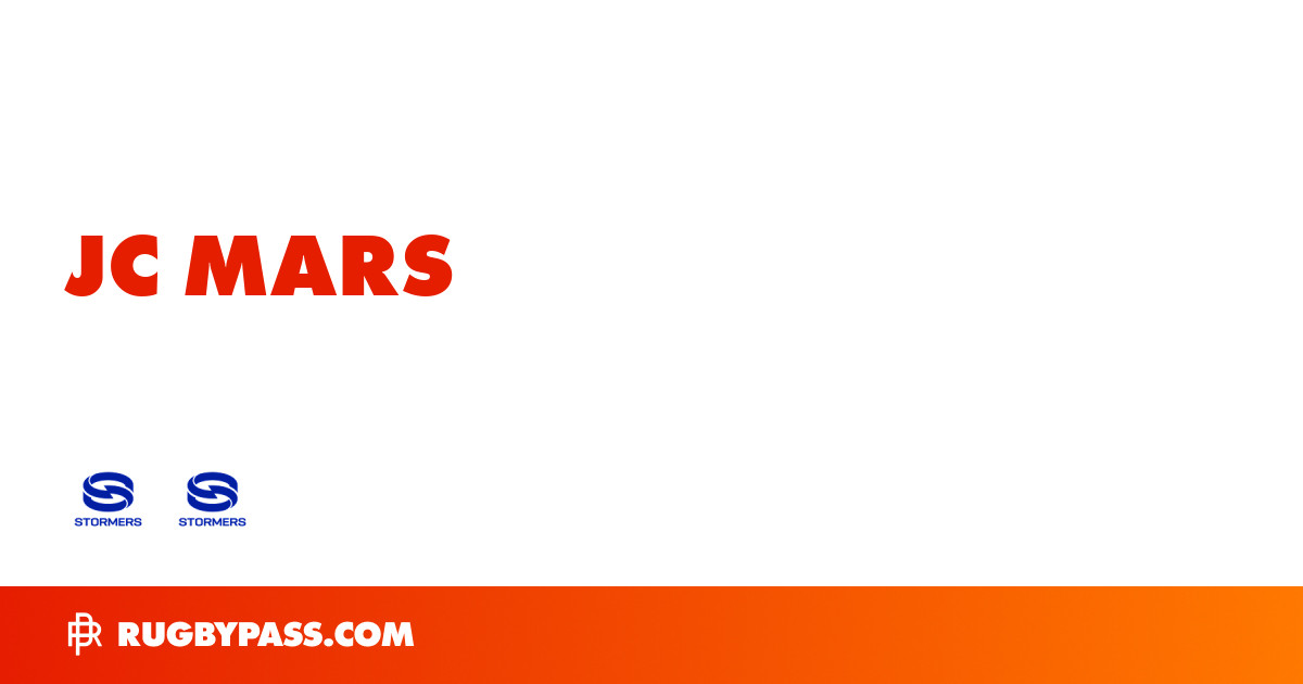 JC Mars Rugby Bio | News, Stats, Age, Height & Team | RugbyPass