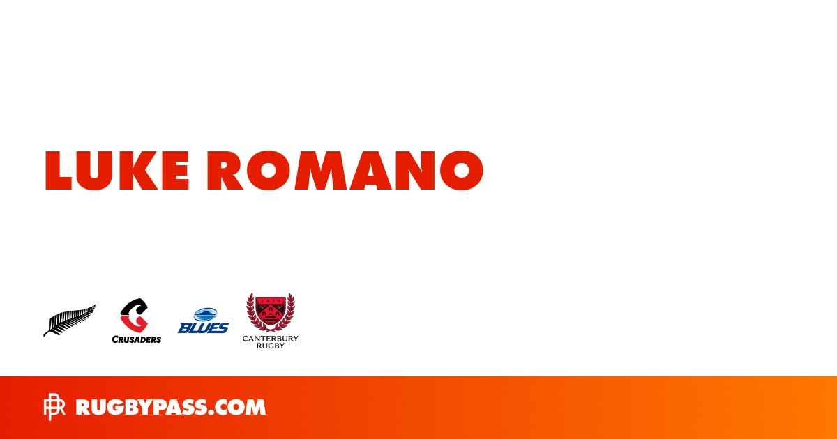 Luke Romano Rugby Bio | News, Stats, Age, Height & Team | RugbyPass