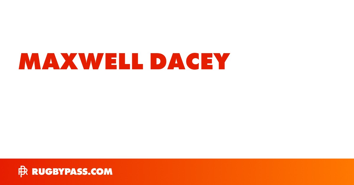 Maxwell Dacey Rugby Bio | News, Stats, Age, Height & Team | RugbyPass