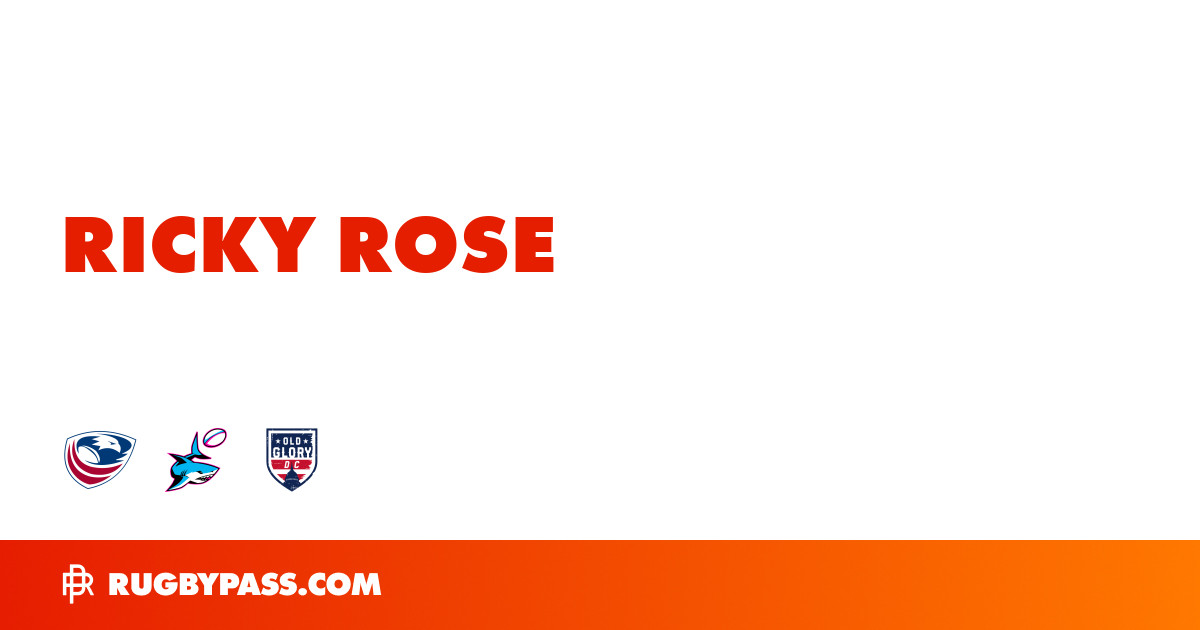 Ricky Rose Rugby Bio | News, Stats, Age, Height & Team | RugbyPass