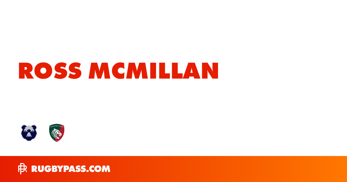 Ross McMillan Rugby Bio | News, Stats, Age, Height & Team | RugbyPass