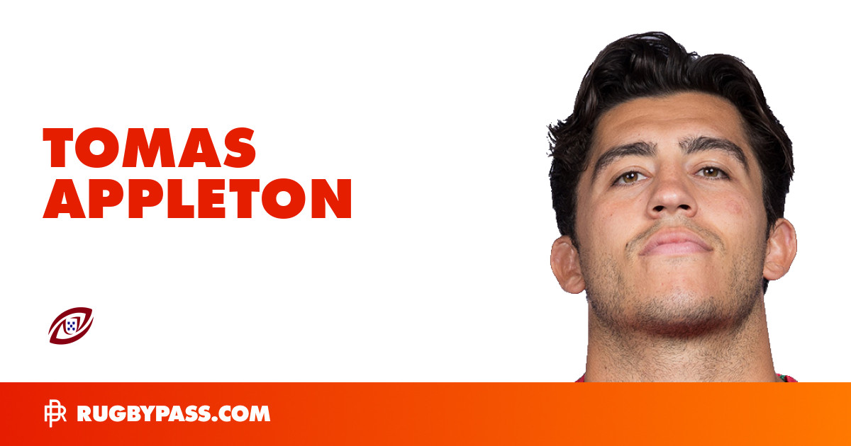 Tomas Appleton Rugby Bio | News, Stats, Age, Height & Team | RugbyPass
