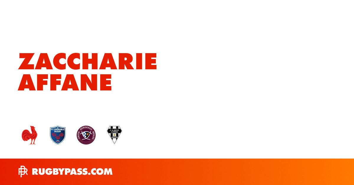Zaccharie Affane Rugby Bio | News, Stats, Age, Height & Team | RugbyPass