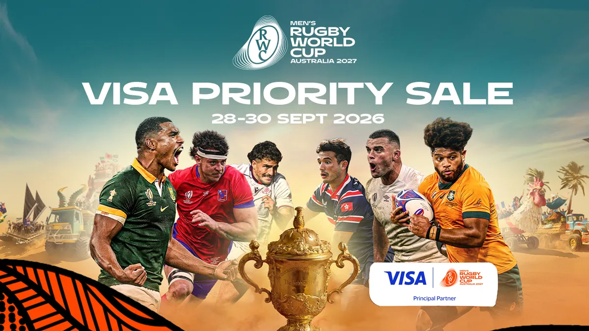 Visa Priority RWC2027 Ticket Sale: 28 - 30 Sept 2026