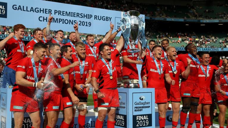 Saracens celebration