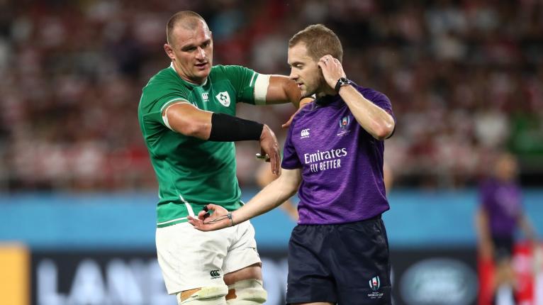 Ruddock chats to referee Gardner
