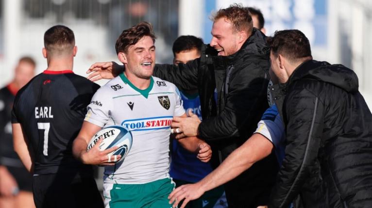 George Furbank celebrates