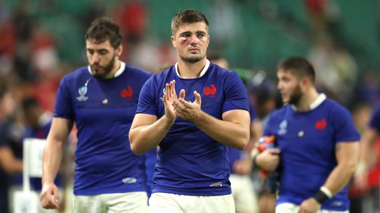 Six Nations France Gregorie Alldritt applauds