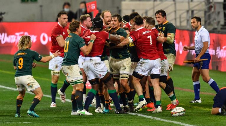 Lions Springboks yellow cards