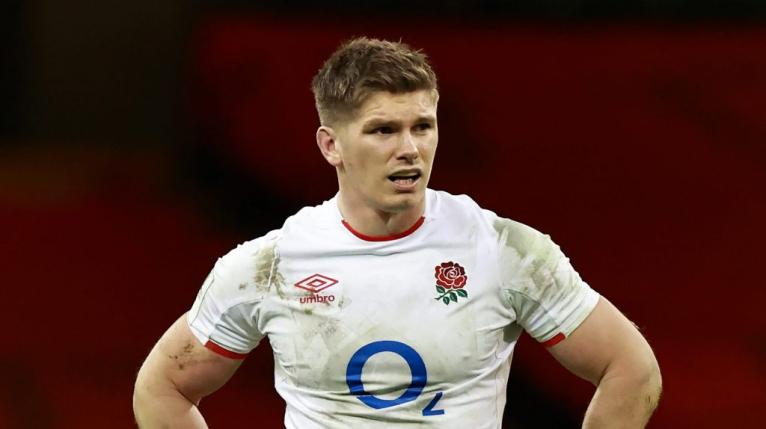 Farrell England Saracens tackle school