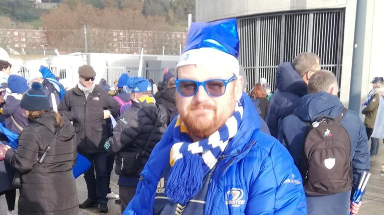 Leinster fan in La Havre 