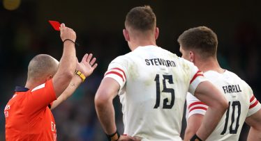 The Borthwick, Farrell reaction to the Freddie Steward red card