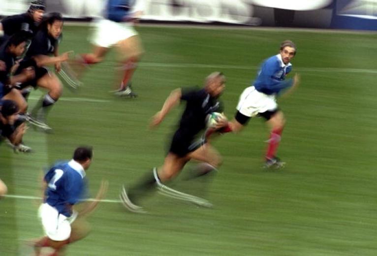 Jonah Lomu of New Zealand