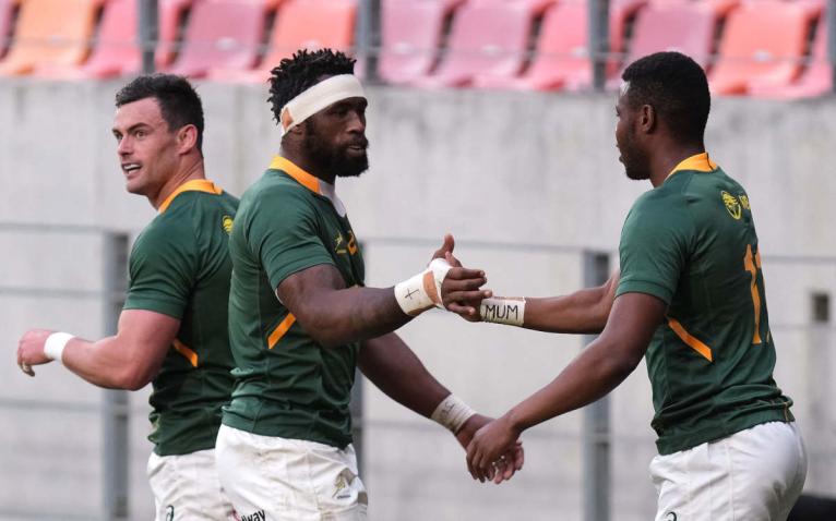 Siya Kolisi and Aphelele Fassi