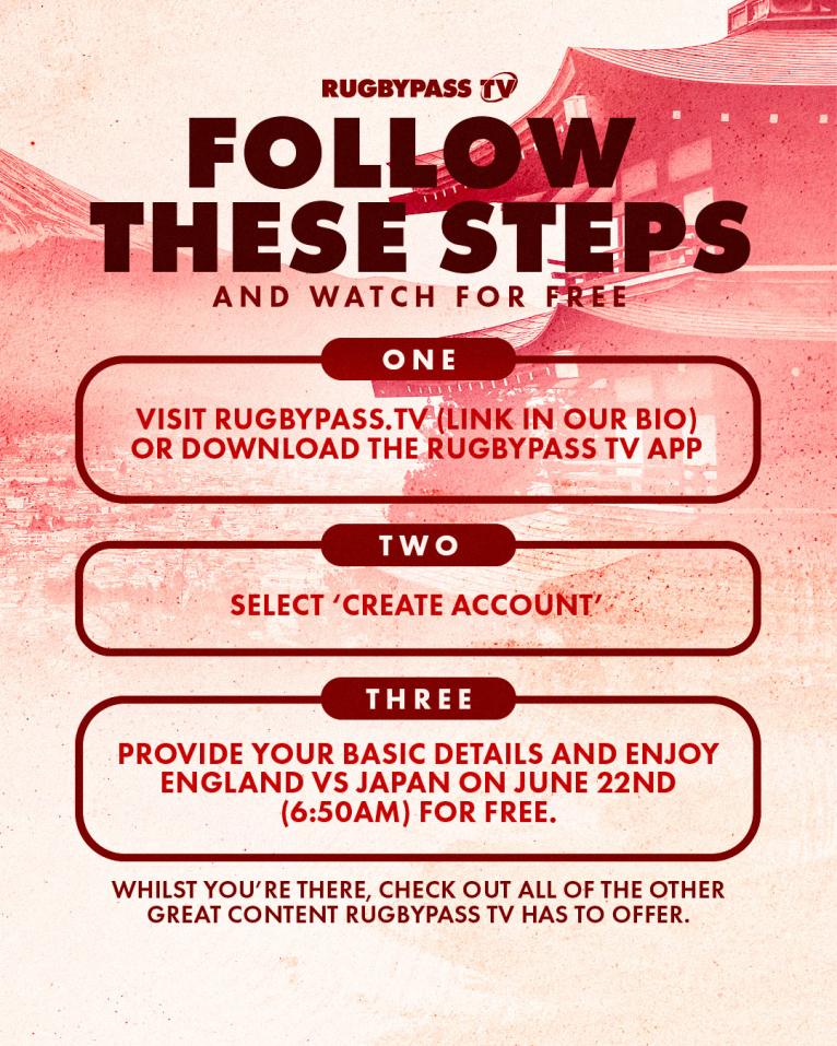 Watch England vs Japan on RPTV