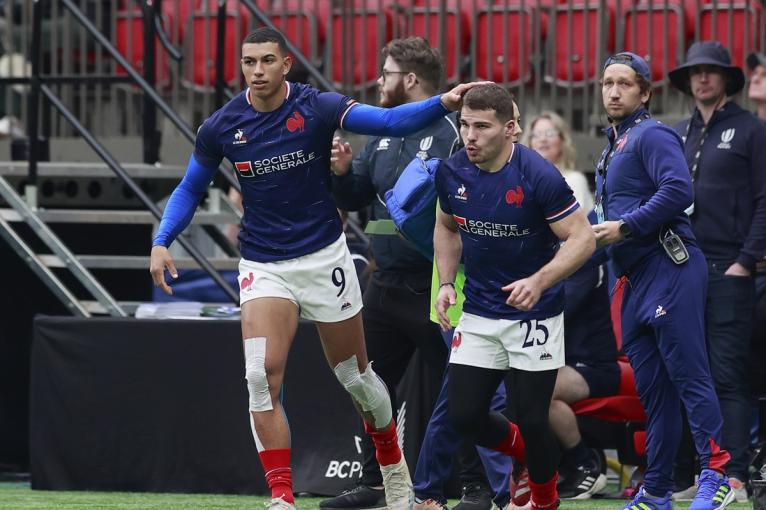 Aaron Grandidier Nkanang and Antoine Dupont