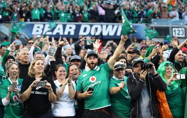 Ireland fans celebrate