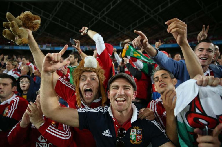 Lions fans celebrate