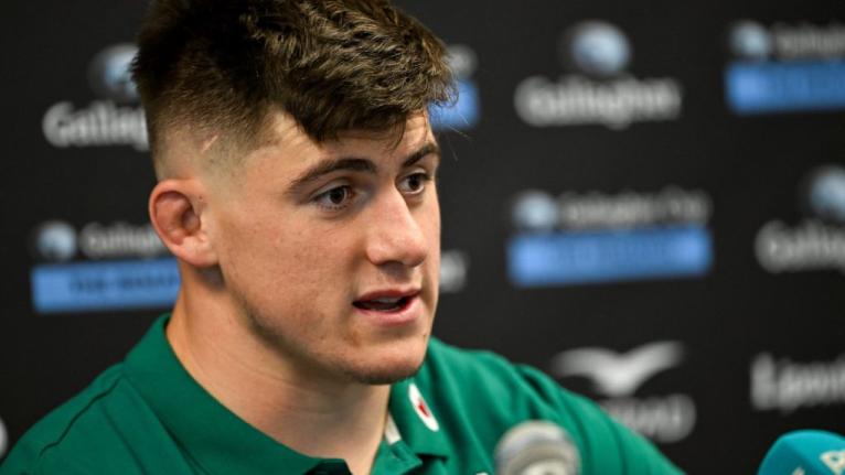 Captain Dan Sheehan during an Ireland Rugby media conference