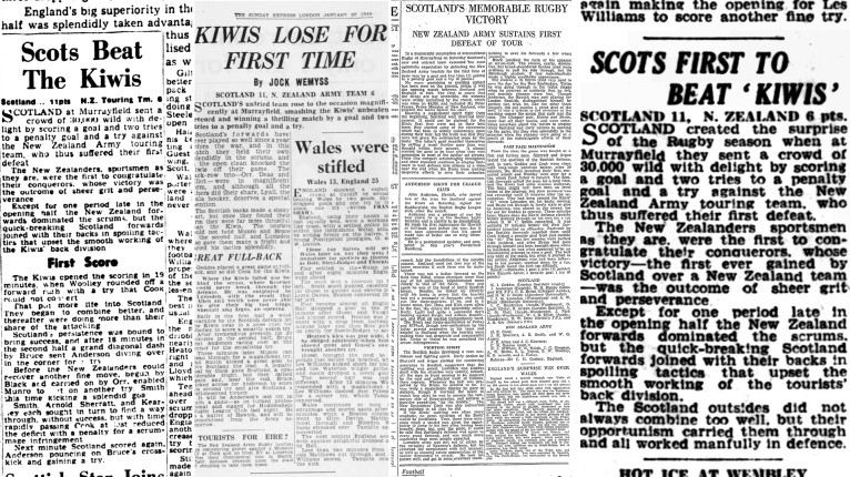 Scotland v Kiwis - 1946