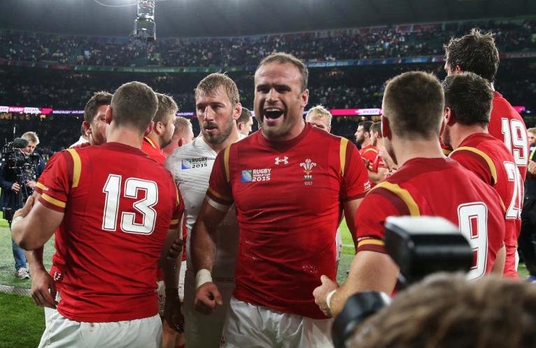 Jamie Roberts celebrates