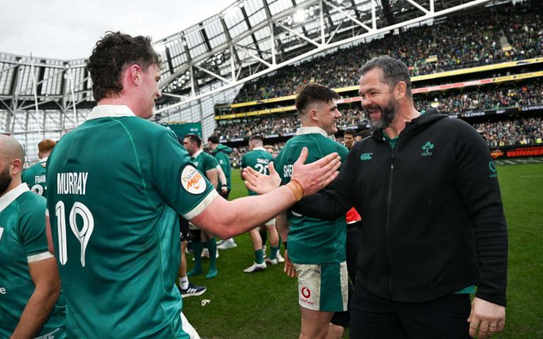 Andy Farrell has a strong bond with his Irish players and the fans, who have gorged on success during his tenure