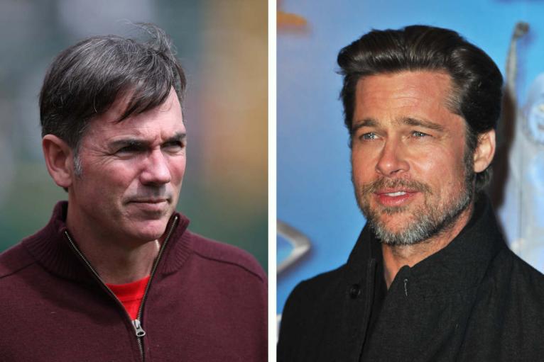 Billy Beane and Brad Pitt
