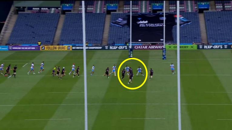 Screenshot of Glasgow attack v Bulls defence