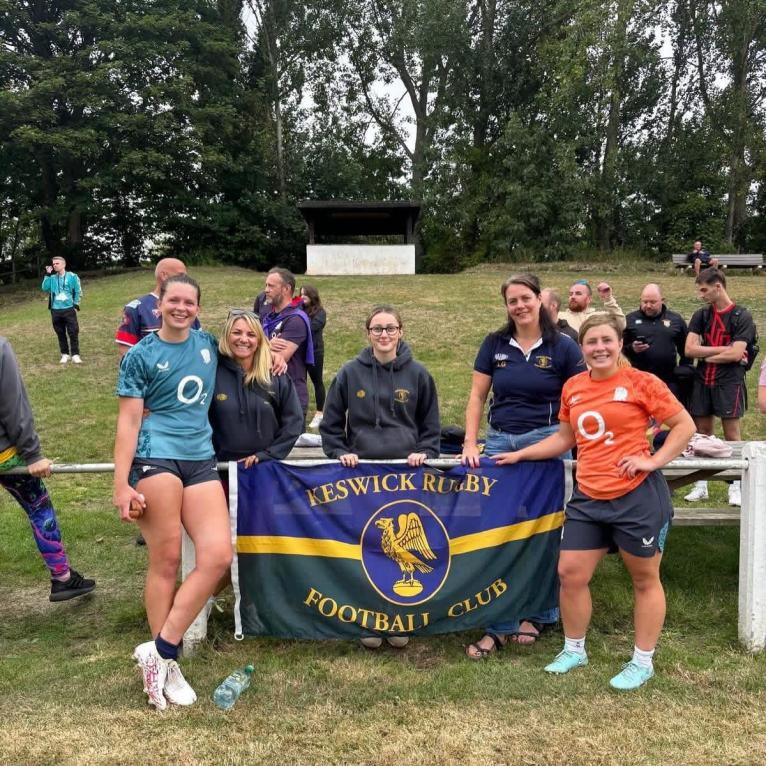 British & Irish Lions Women hopeful, Abbie Ward (left), began playing rugby at Keswick RFC (Image courtesy of Sportsbeat)