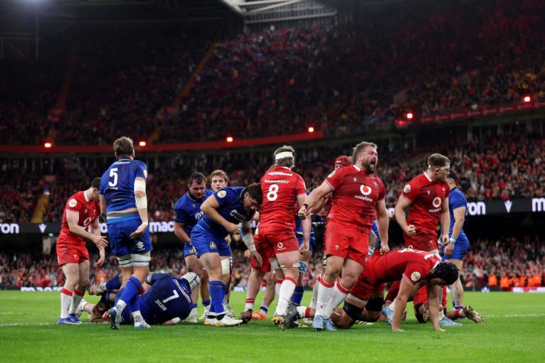 Tomas Francis celebrates