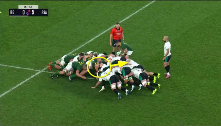 Ireland v South Africa scrum