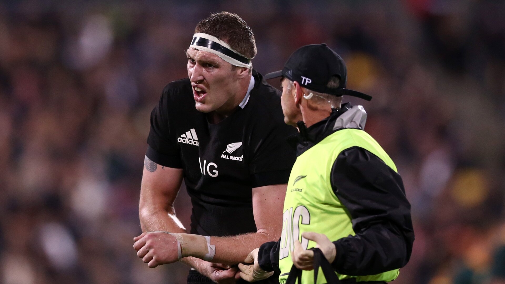 Brodie Retallick on his way to hospital with confirmed