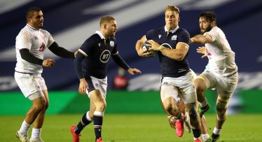What Finn Russell told Scotland's new wing giant moments before his debut try