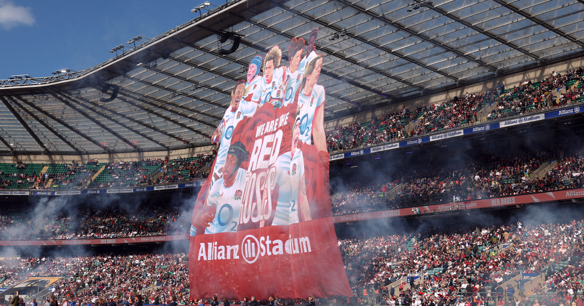 Red Roses inspire rugby first with Six Nations tifo banner