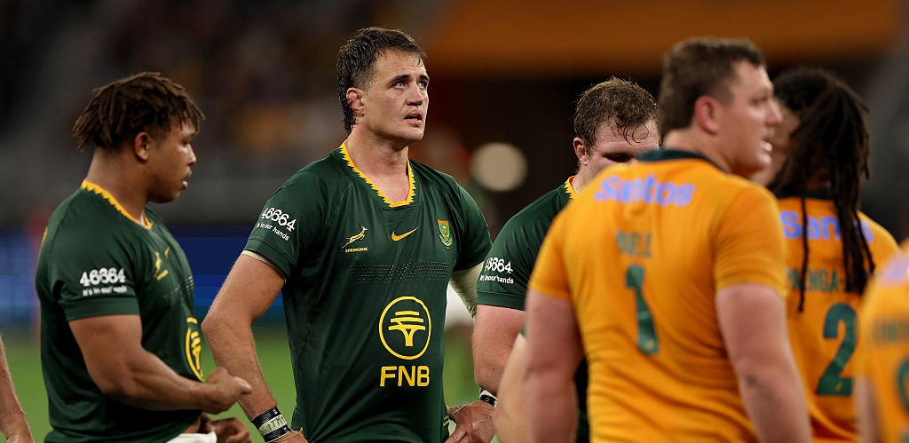 Rassie Erasmus explains emptying the Bok bench on 47 minutes in Perth